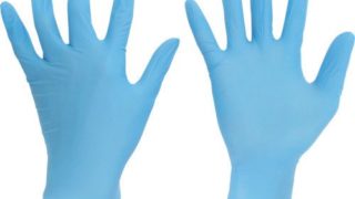 使い捨て手袋　ブルー　青